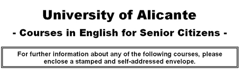University of Alicante courses for senior citizens